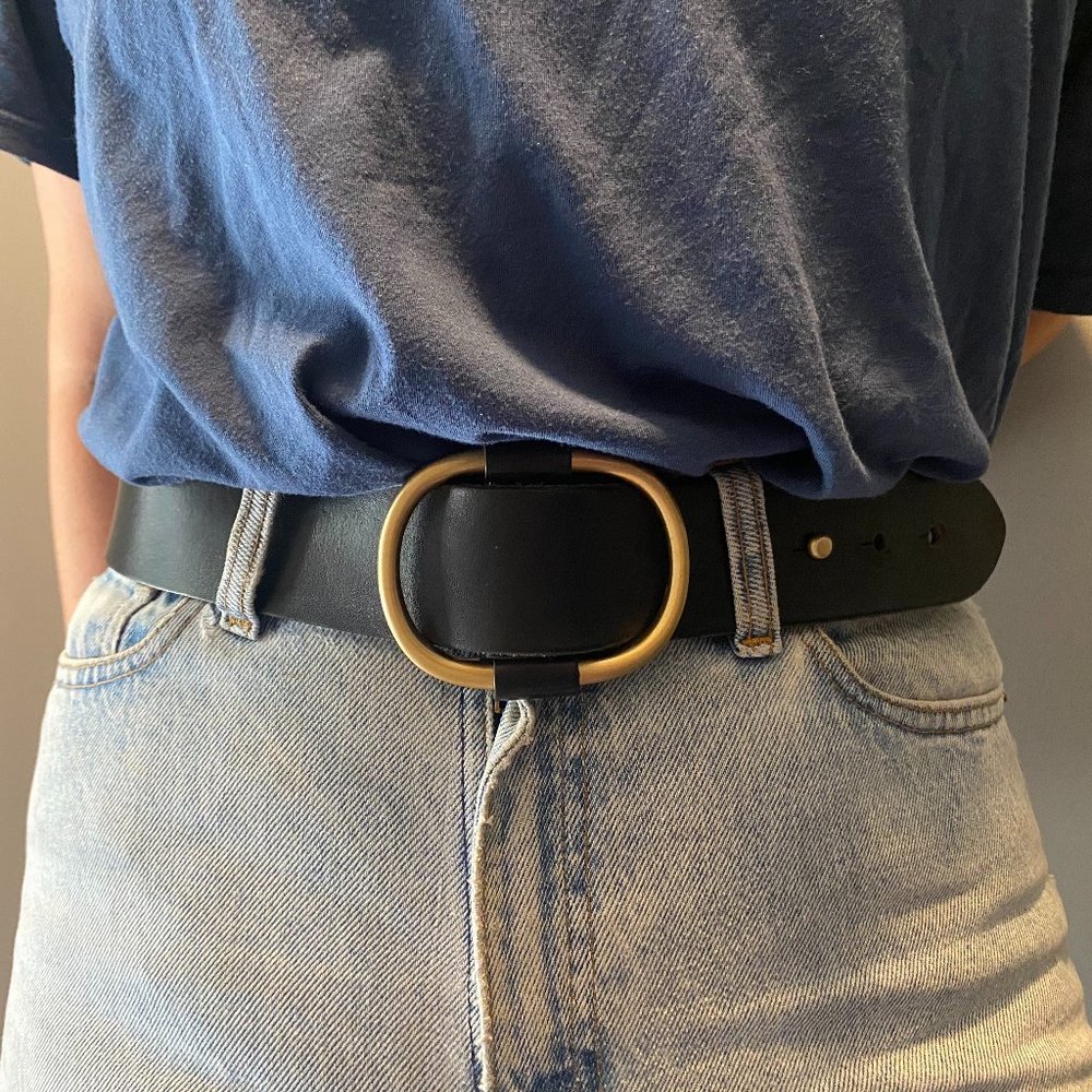 Vintage Banana Republic Gold/Black Leather